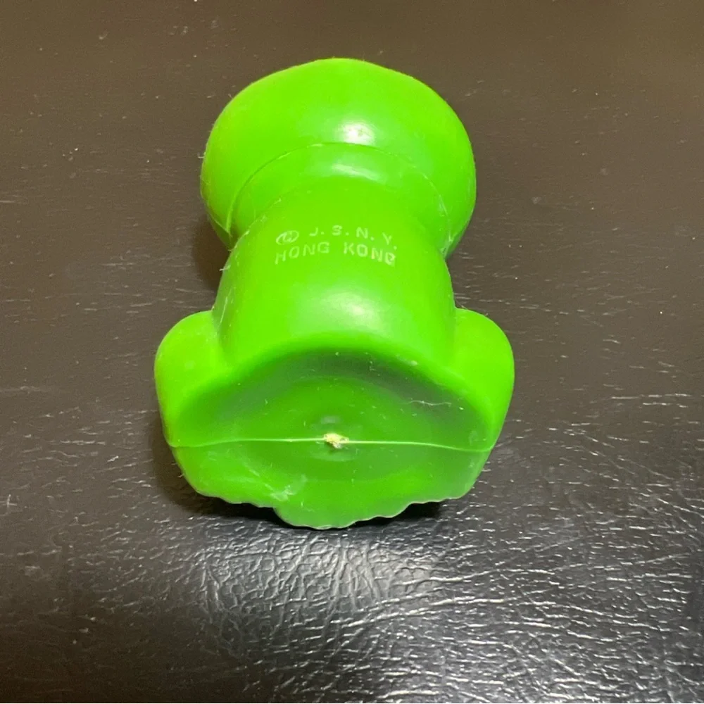 JSNY Frog Pencil Sharpener Novelty Collectible Plastic Green Vtg Hong Kong 3.25”